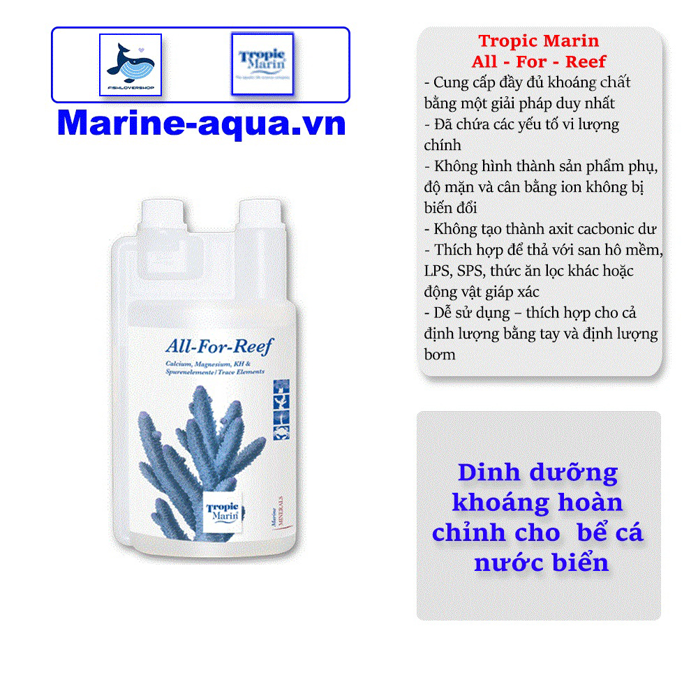 ALL-FOR-REEF bổ sung chất dinh dưỡng cho bể cá cảnh biển 1000ml-Tropic Marin