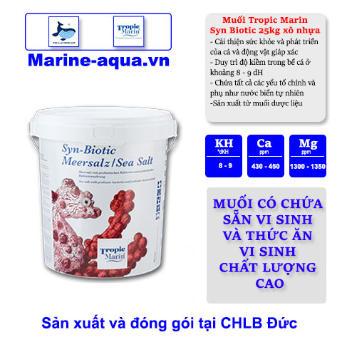 SYN-BIOTIC Sea Salt muối cho bể cá cảnh biển 25kg-Tropic Marin