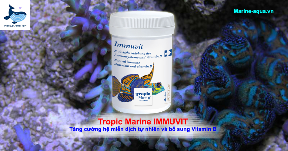 Tropic marin immuvit 60gr- chất kích thích miễn dịch tự nhiên và bổ sung vitamin
