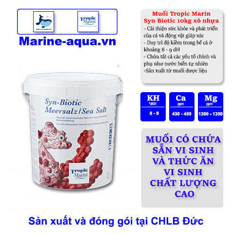 SYN-BIOTIC Sea Salt muối cho bể cá cảnh biển 10kg- Tropic Marin