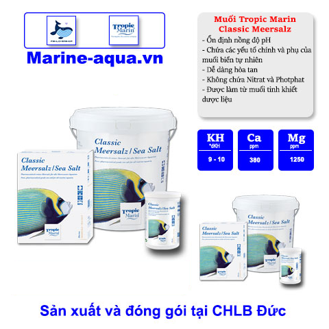 Calssic Meersalz Muối cho bể cá cảnh biển 4kg-Tropic Marin