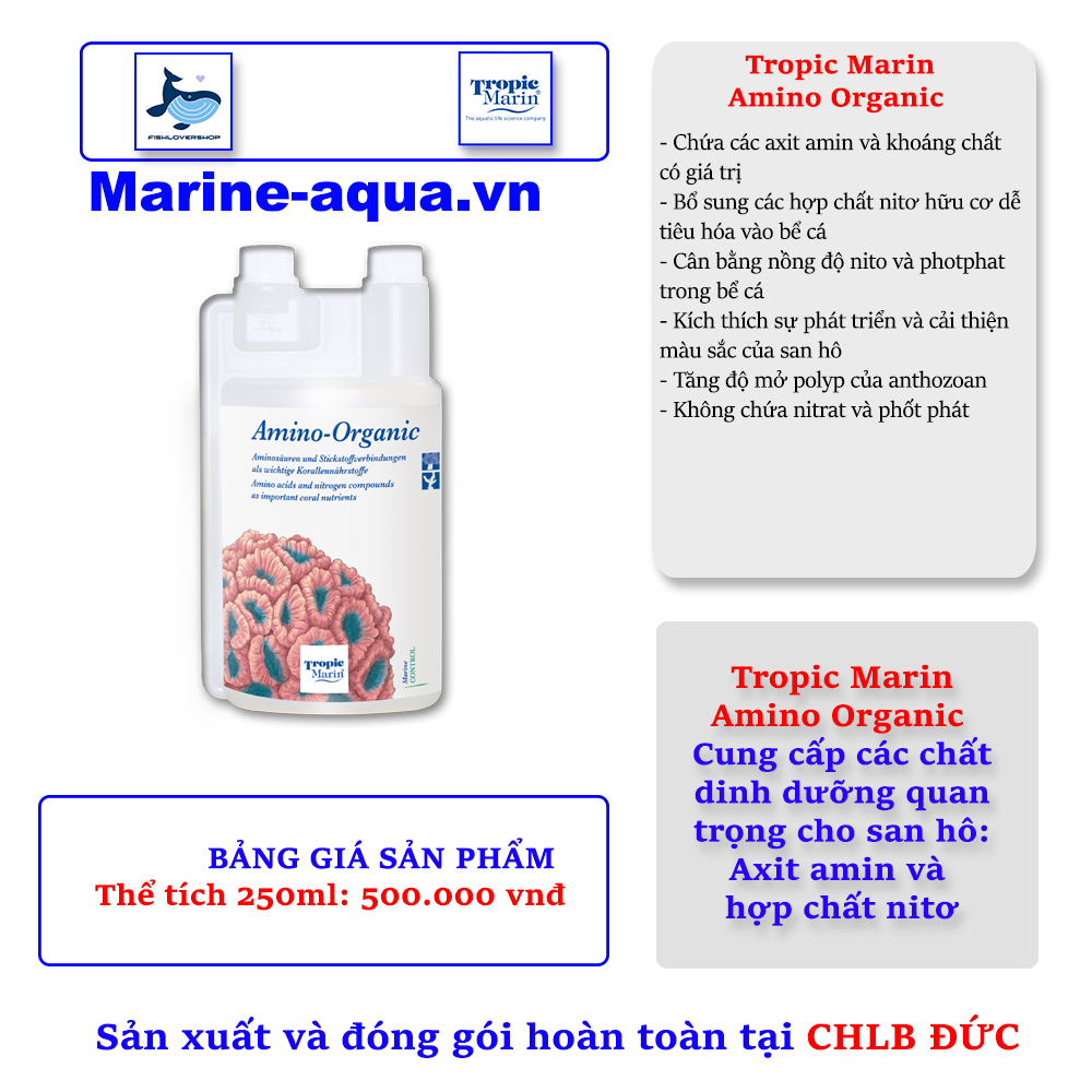 Amino Organic bổ sung chất dinh dưỡng cho san hô - Tropic Marin