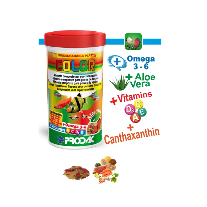 Thức ăn kích màu dạng lá Prodac COLOR 20G